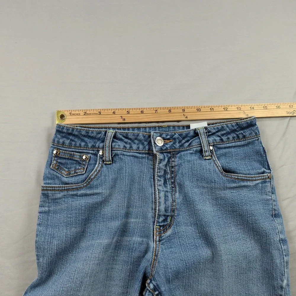 Vintage Lawman Jeans Womens 5 6 Blue Boot Cut Embelished Pockets Western Rodeo‎